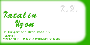 katalin uzon business card